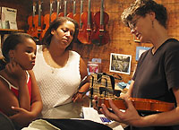 Jan Hampton helping customers